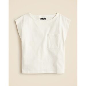 J.Crew New mariner jersey boatneck muscle T-shirt Ivory‎ Medium NWT